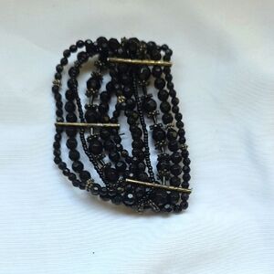 Black & Silver Beaded Bracelet